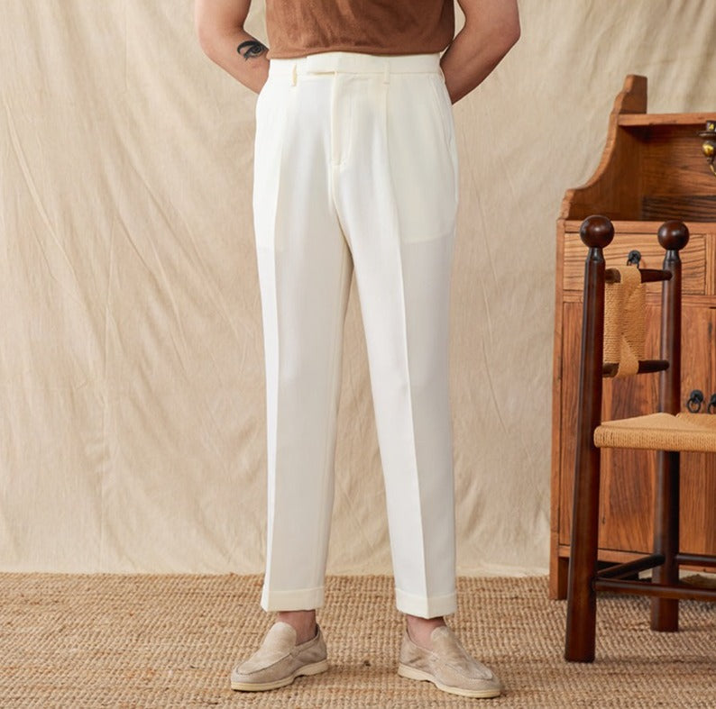 Bordeaux Pleated Trousers