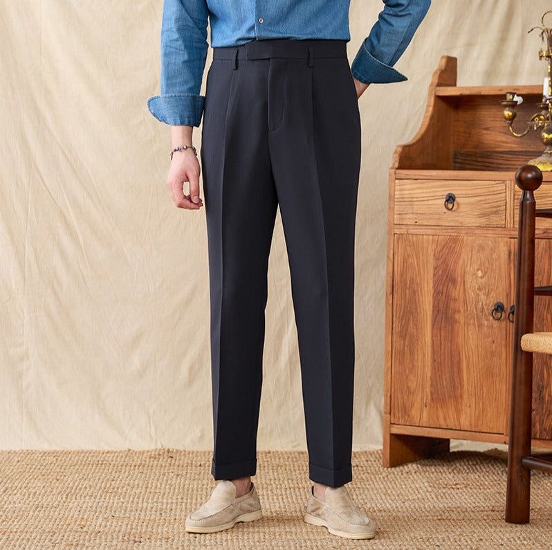 Bordeaux Pleated Trousers