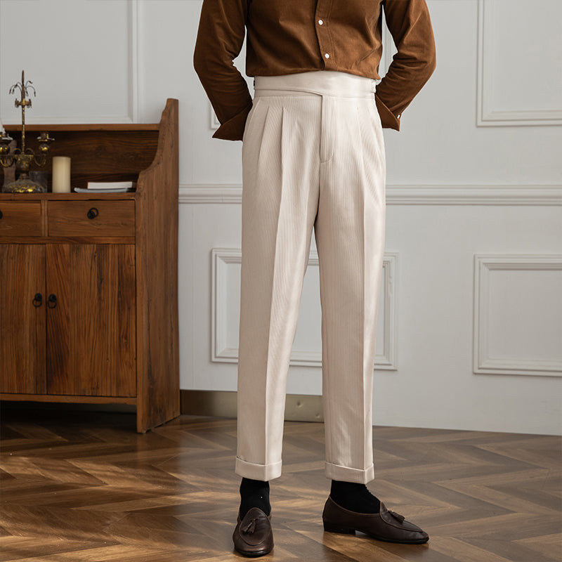 Mayfair Corduroy Pleated Trousers