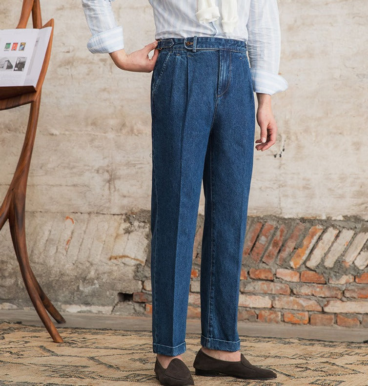 Spain Cotton Denim Trousers