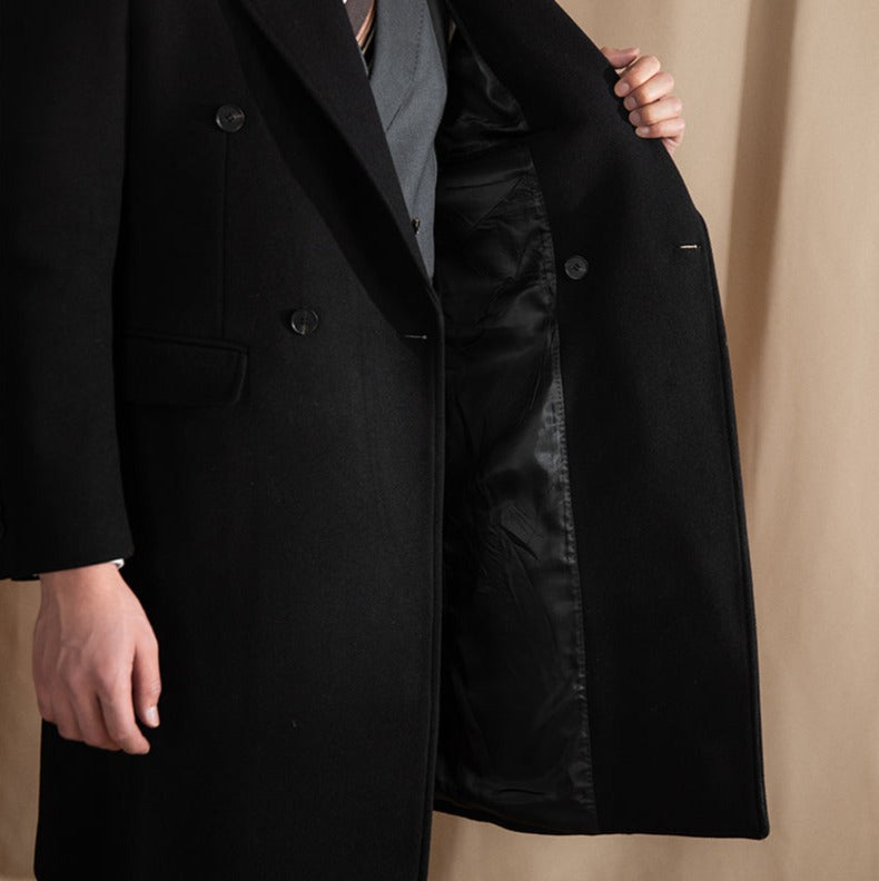 Ascot Double Breasted Wool Coat