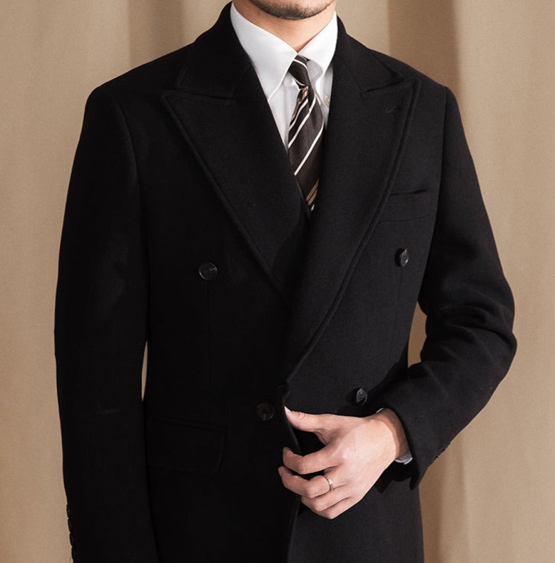 Ascot Double Breasted Wool Coat