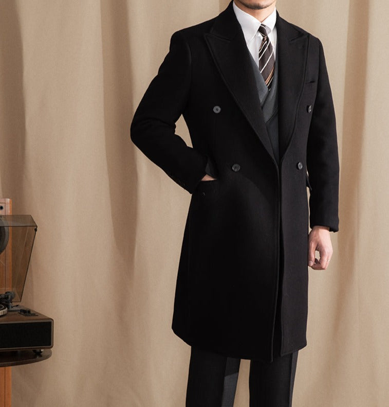 Ascot Double Breasted Wool Coat