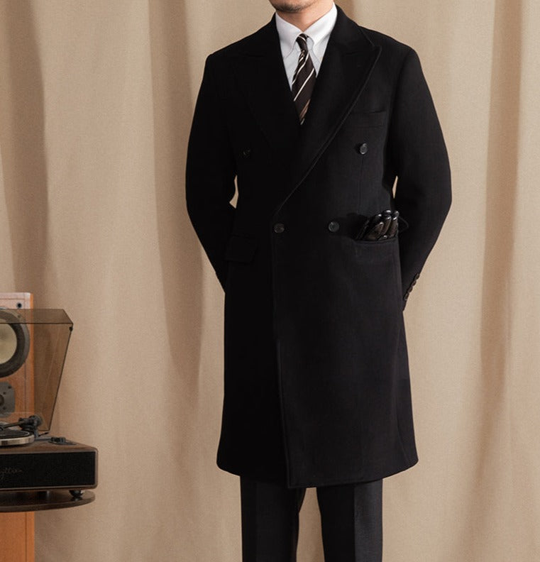 Ascot Double Breasted Wool Coat