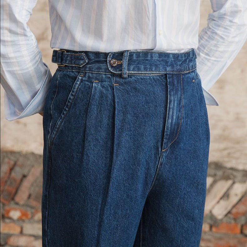 Spain Cotton Denim Trousers