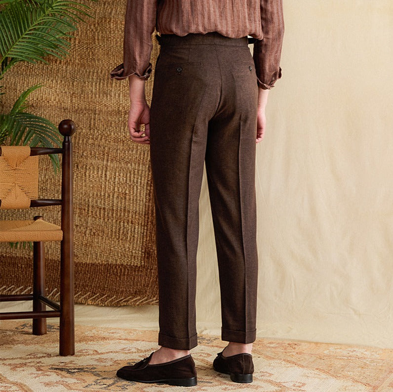 Munich Pleated Straight Fit Trousers