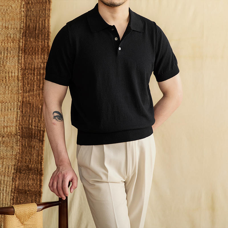 Portofino Knit Cotton Blend Polo Shirt