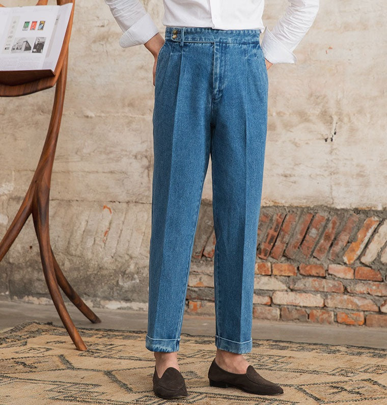 Stockholm Denim Straight Fit Trousers