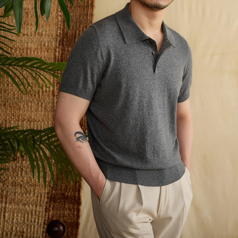 Portofino Knit Cotton Blend Polo Shirt