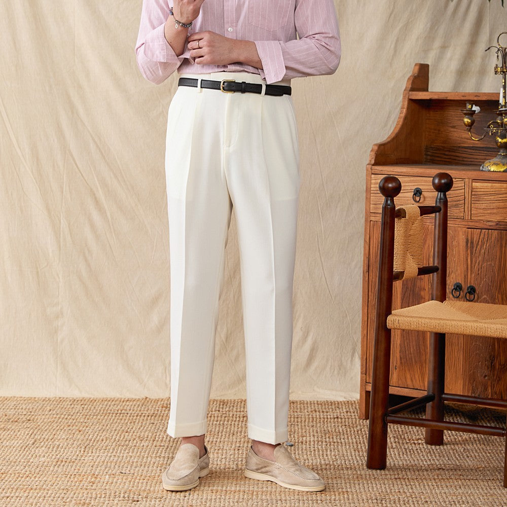 Bordeaux Pleated Trousers