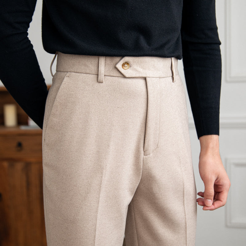 Bellagio Wool Straight Trousers