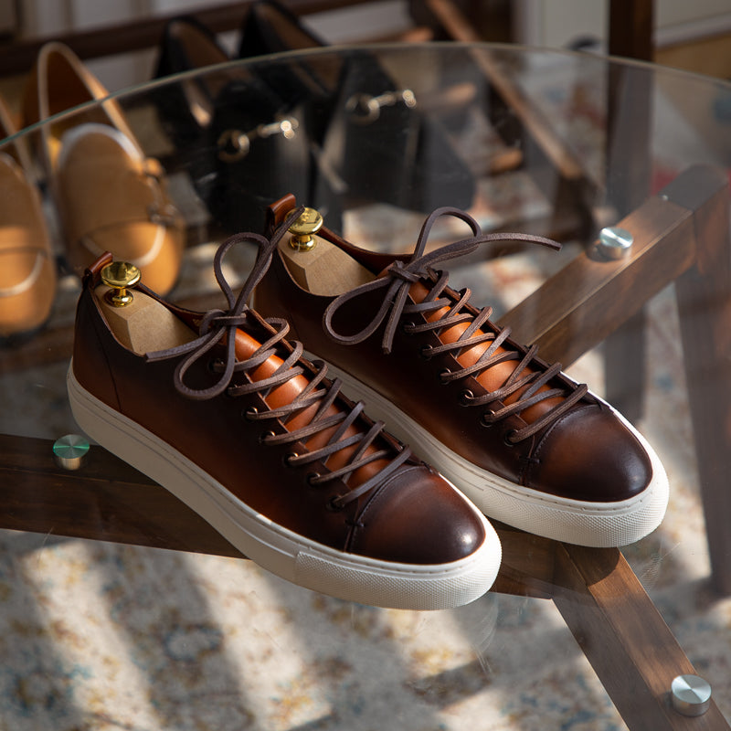 Chambord Lace-Up Leather Sneakers