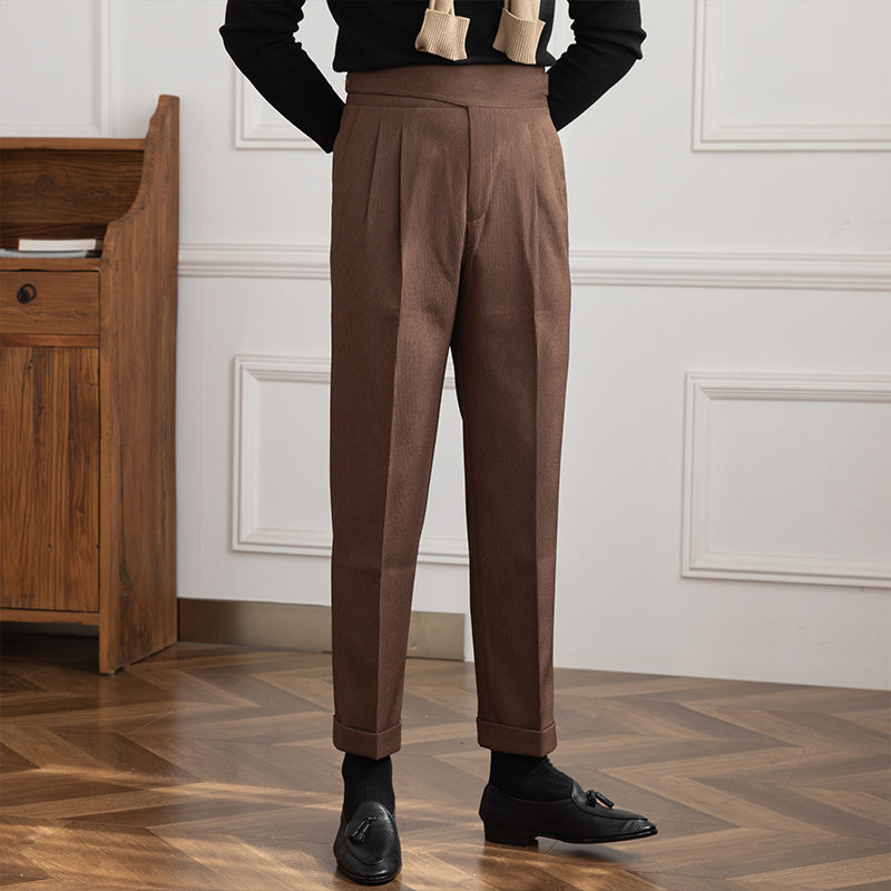 Mayfair Corduroy Pleated Trousers