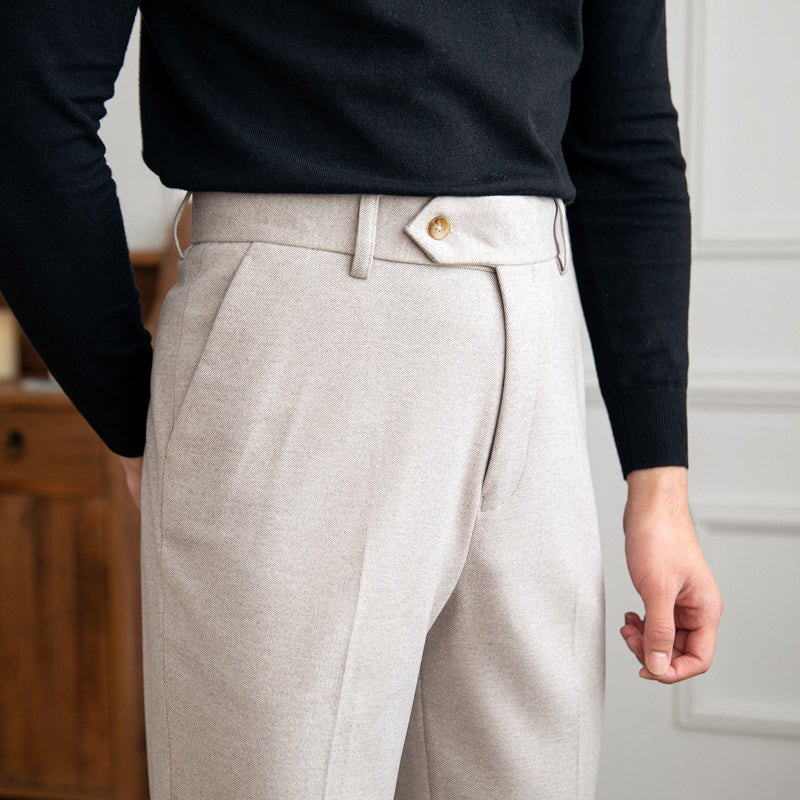 Bellagio Wool Straight Trousers